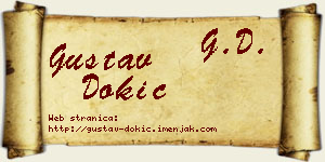Gustav Dokić vizit kartica